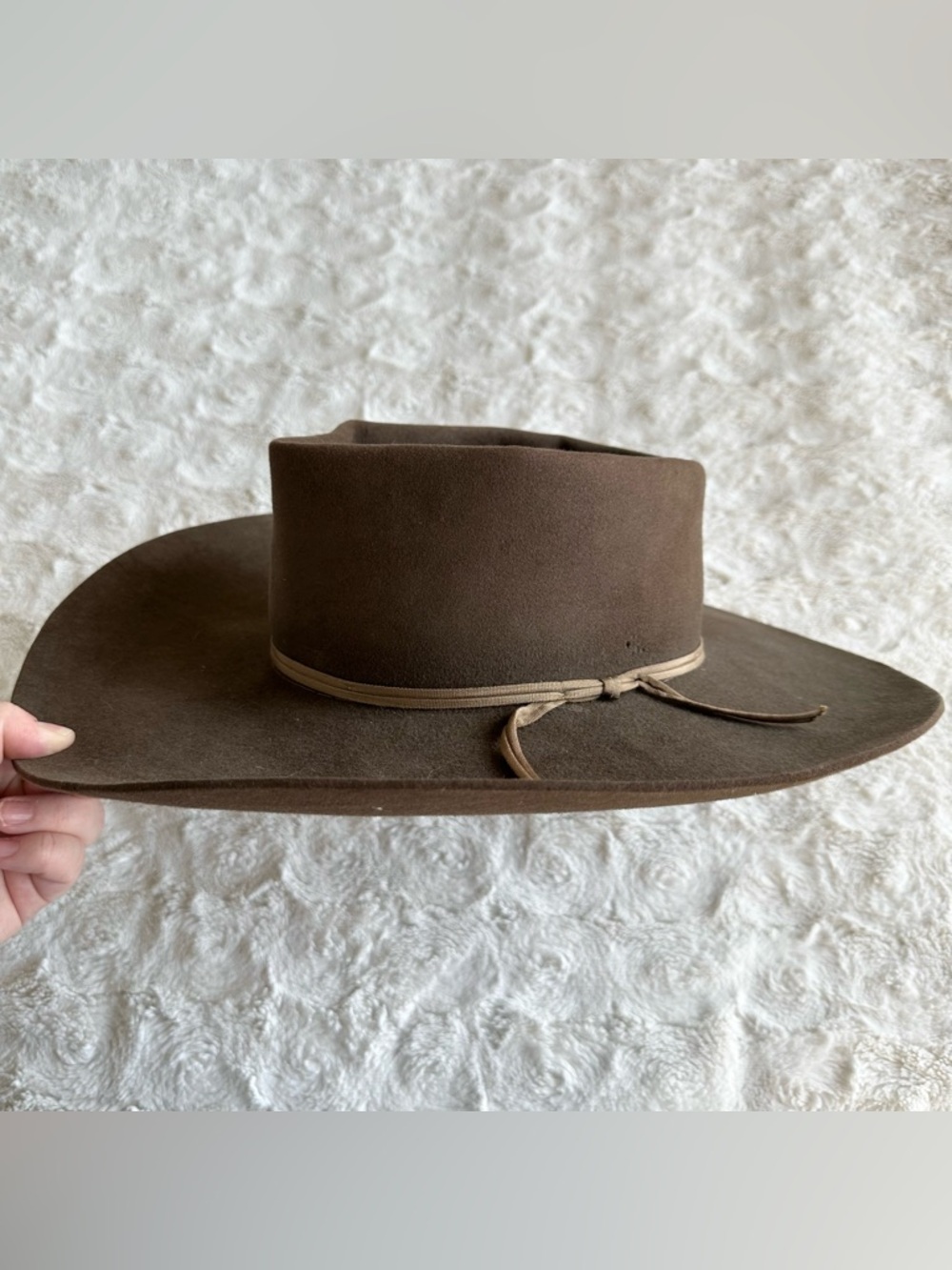 Vintage American Hat Company Cowboy Hat Mens 7 Brown 3X Beaver Felt Western Vtg